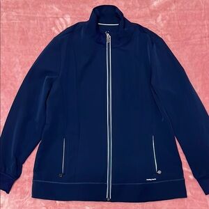 Navy Blue Zip-Up Jacket
